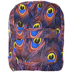 Peacock-feathers,blue,yellow Full Print Backpack by nateshop