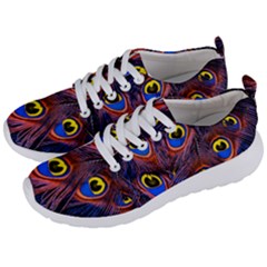 Peacock-feathers,blue,yellow Men s Lightweight Sports Shoes by nateshop