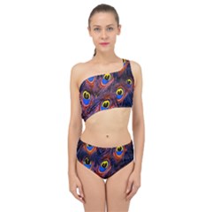 Peacock-feathers,blue,yellow Spliced Up Two Piece Swimsuit by nateshop