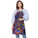 Peacock-feathers,blue,yellow Pocket Apron View1