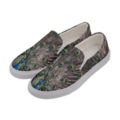 Peacock-feathers1 Women s Canvas Slip Ons by nateshop