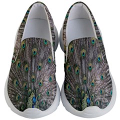 Peacock-feathers1 Kids Lightweight Slip Ons by nateshop