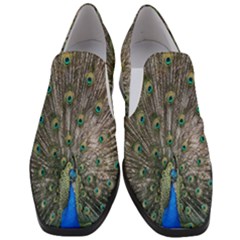 Peacock-feathers1 Women Slip On Heel Loafers by nateshop