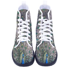 Peacock-feathers1 Women s High-top Canvas Sneakers by nateshop