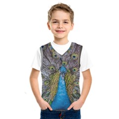 Peacock-feathers2 Kids  Basketball Tank Top by nateshop