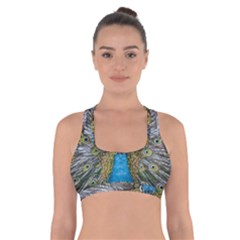 Peacock-feathers2 Cross Back Sports Bra by nateshop