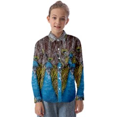 Peacock-feathers2 Kids  Long Sleeve Shirt by nateshop