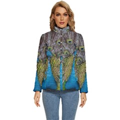 Peacock-feathers2 Women s Puffer Bubble Jacket Coat by nateshop