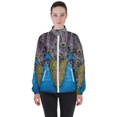 Peacock-feathers2 Women s High Neck Windbreaker by nateshop