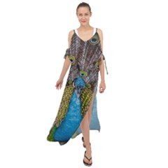 Peacock-feathers2 Maxi Chiffon Cover Up Dress by nateshop