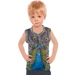 Peacock-feathers2 Kids  Sport Tank Top