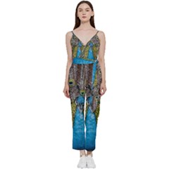 Peacock-feathers2 V-neck Camisole Jumpsuit by nateshop