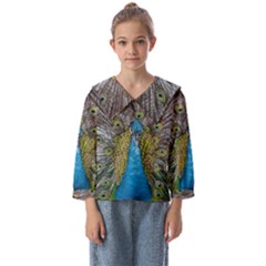 Peacock-feathers2 Kids  Sailor Shirt by nateshop