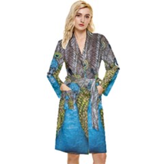 Peacock-feathers2 Long Sleeve Velvet Robe by nateshop