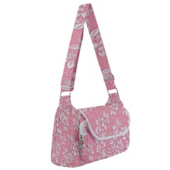 Pink Texture With White Flowers, Pink Floral Background Multipack Bag by nateshop