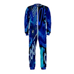 Really Cool Blue, Unique Blue Onepiece Jumpsuit (kids) by nateshop