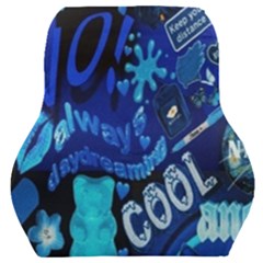 Really Cool Blue, Unique Blue Car Seat Back Cushion 