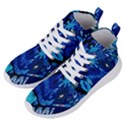 Really Cool Blue, Unique Blue Women s Lightweight High Top Sneakers View2