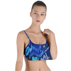 Really Cool Blue, Unique Blue Layered Top Bikini Top  by nateshop