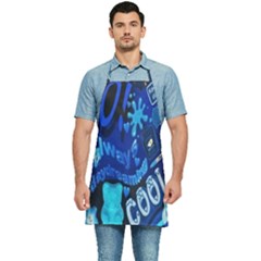 Really Cool Blue, Unique Blue Kitchen Apron by nateshop