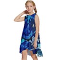 Really Cool Blue, Unique Blue Kids  Frill Swing Dress View2