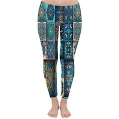 Texture, Pattern, Abstract, Colorful, Digital Art Classic Winter Leggings by nateshop