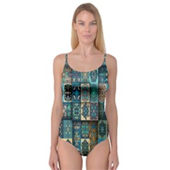 Texture, Pattern, Abstract, Colorful, Digital Art Camisole Leotard  by nateshop