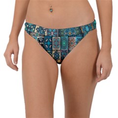 Texture, Pattern, Abstract, Colorful, Digital Art Band Bikini Bottoms by nateshop