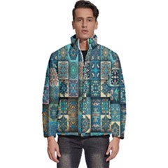 Texture, Pattern, Abstract, Colorful, Digital Art Men s Puffer Bubble Jacket Coat by nateshop