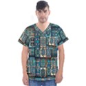 Texture, Pattern, Abstract, Colorful, Digital Art Men s V-Neck Scrub Top View1