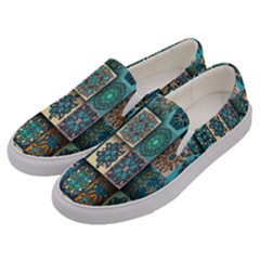 Texture, Pattern, Abstract, Colorful, Digital Art Men s Canvas Slip Ons by nateshop