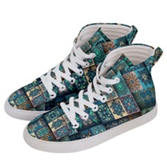 Texture, Pattern, Abstract, Colorful, Digital Art Men s Hi-top Skate Sneakers by nateshop