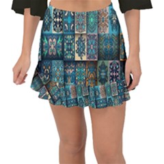 Texture, Pattern, Abstract, Colorful, Digital Art Fishtail Mini Chiffon Skirt