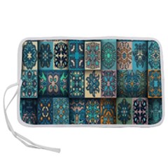 Texture, Pattern, Abstract, Colorful, Digital Art Pen Storage Case (l) by nateshop