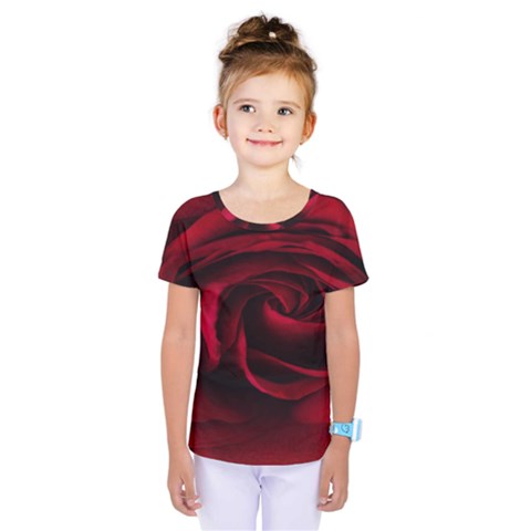 Rose Maroon Kids  One Piece T-shirt by nateshop