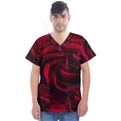 Rose Maroon Men s V-neck Scrub Top