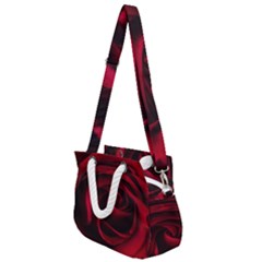 Rose Maroon Rope Handles Shoulder Strap Bag by nateshop