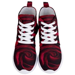 Rose Maroon Women s Lightweight High Top Sneakers by nateshop