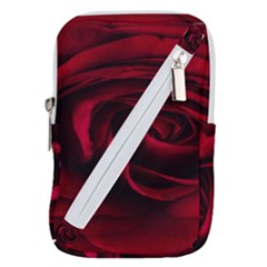 Rose Maroon Belt Pouch Bag (small) by nateshop