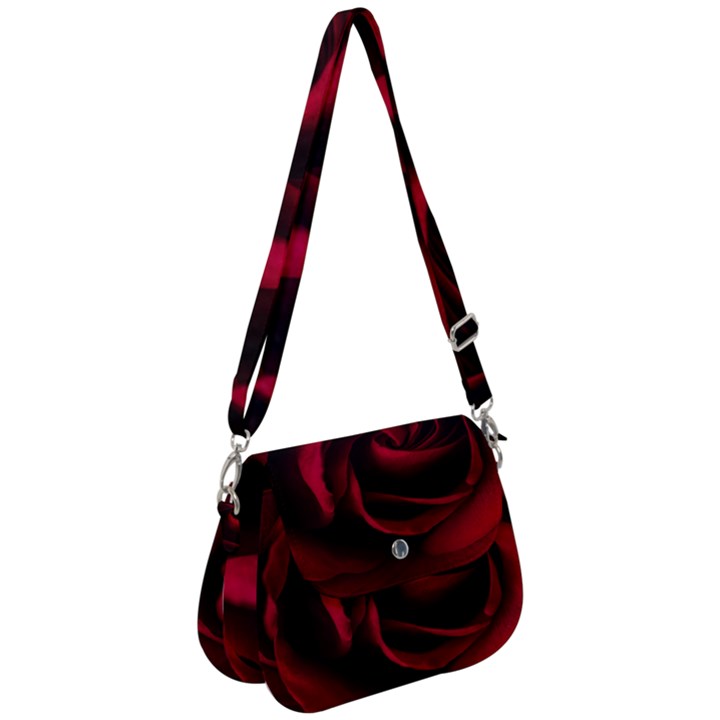 Rose Maroon Saddle Handbag