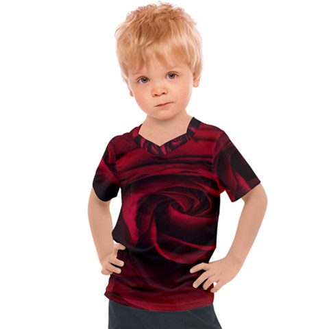 Rose Maroon Kids  Sports T-shirt by nateshop