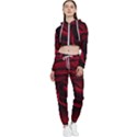 Rose Maroon Cropped Zip Up Lounge Set View1