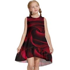 Rose Maroon Kids  Frill Swing Dress by nateshop