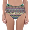 Aztec Design Reversible High-Waist Bikini Bottoms View3