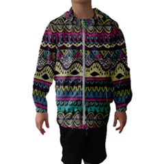 Aztec Design Kids  Hooded Windbreaker