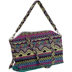 Aztec Design Canvas Crossbody Bag