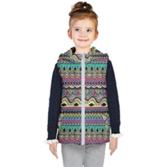 Aztec Design Kids  Hooded Puffer Vest by nateshop