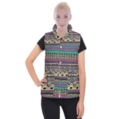 Aztec Design Women s Button Up Vest