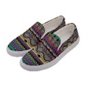 Aztec Design Women s Canvas Slip Ons View2