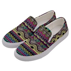 Aztec Design Men s Canvas Slip Ons by nateshop